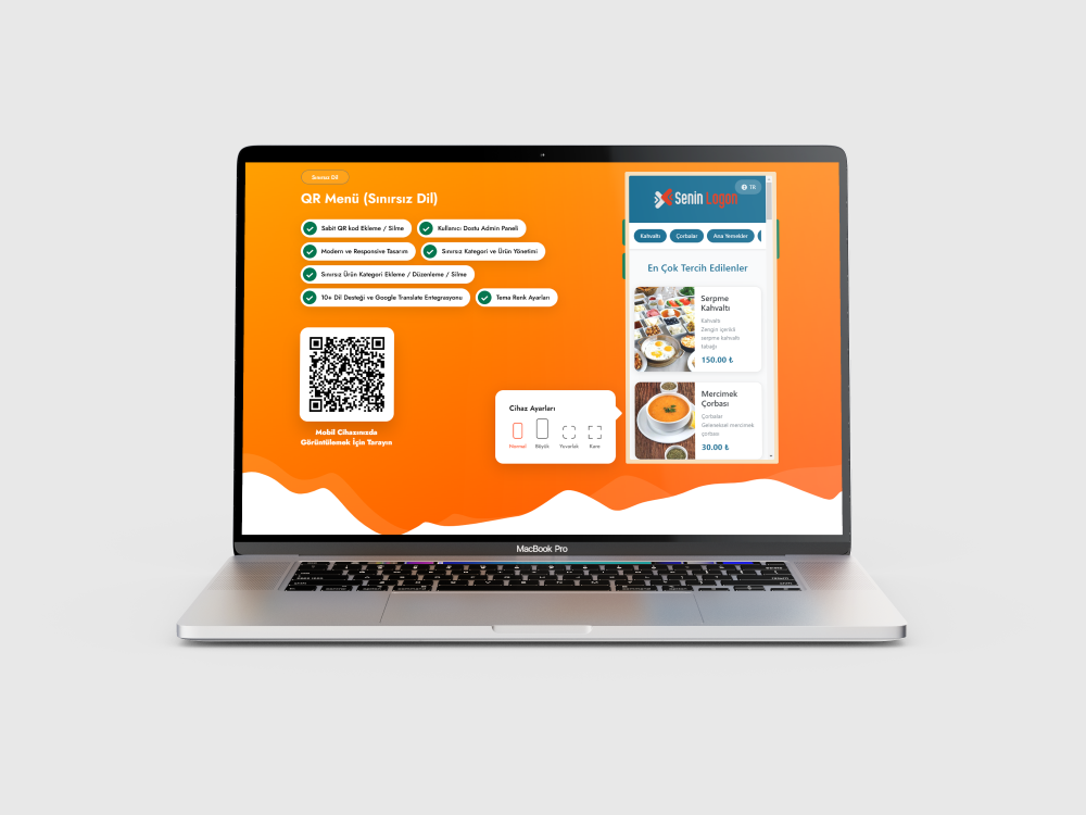 QR  Menu Scripti V1 QR Kod Sistemli