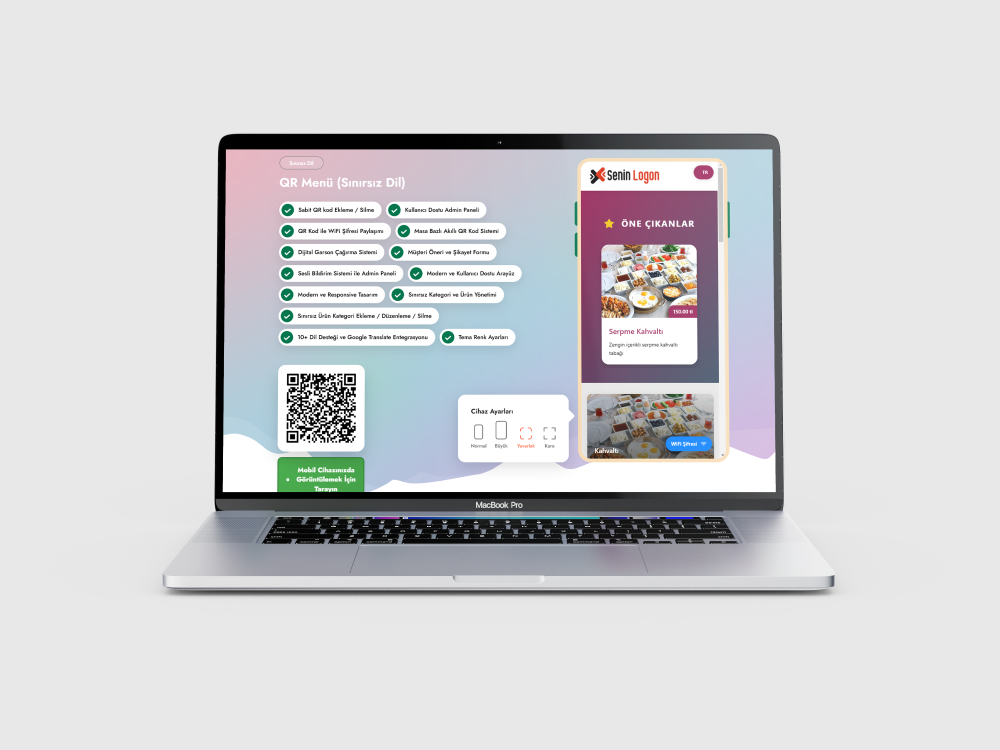 QR  Menu Scripti Pro V5 QR Kod Sistemli
