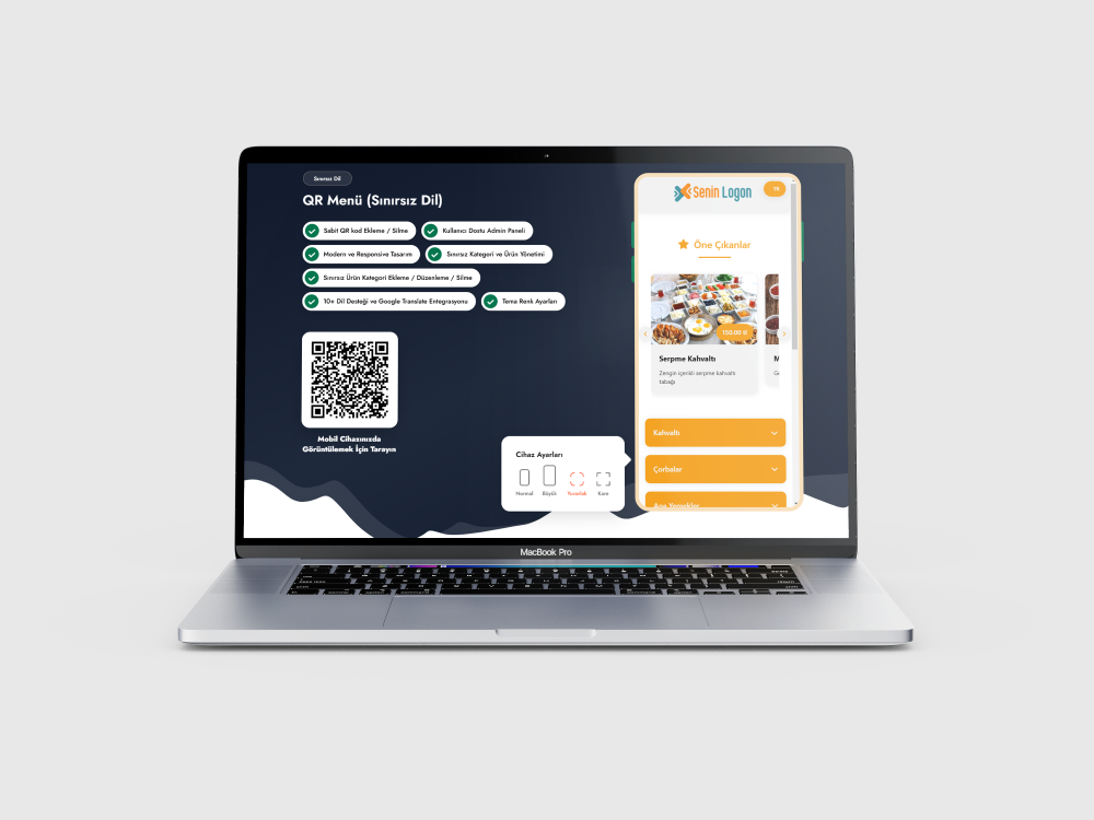 QR  Menu Scripti V3 QR Kod Sistemli