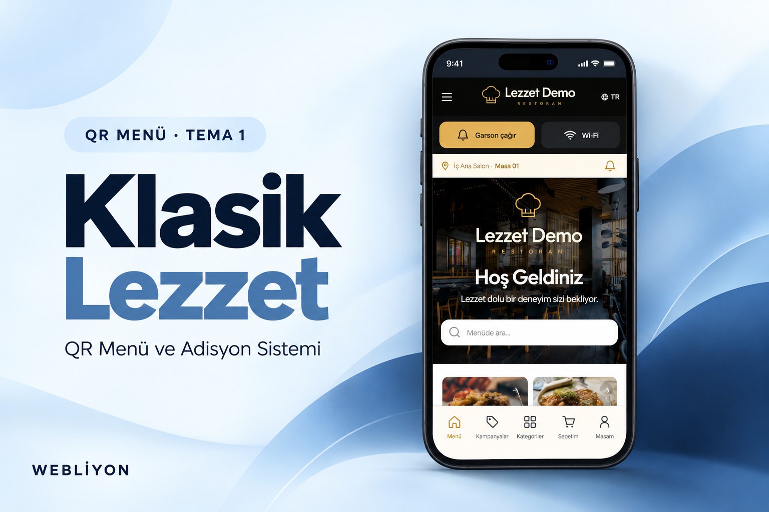 QR Menü ve Adisyon Sistemi V1 – Klasik Lezzet