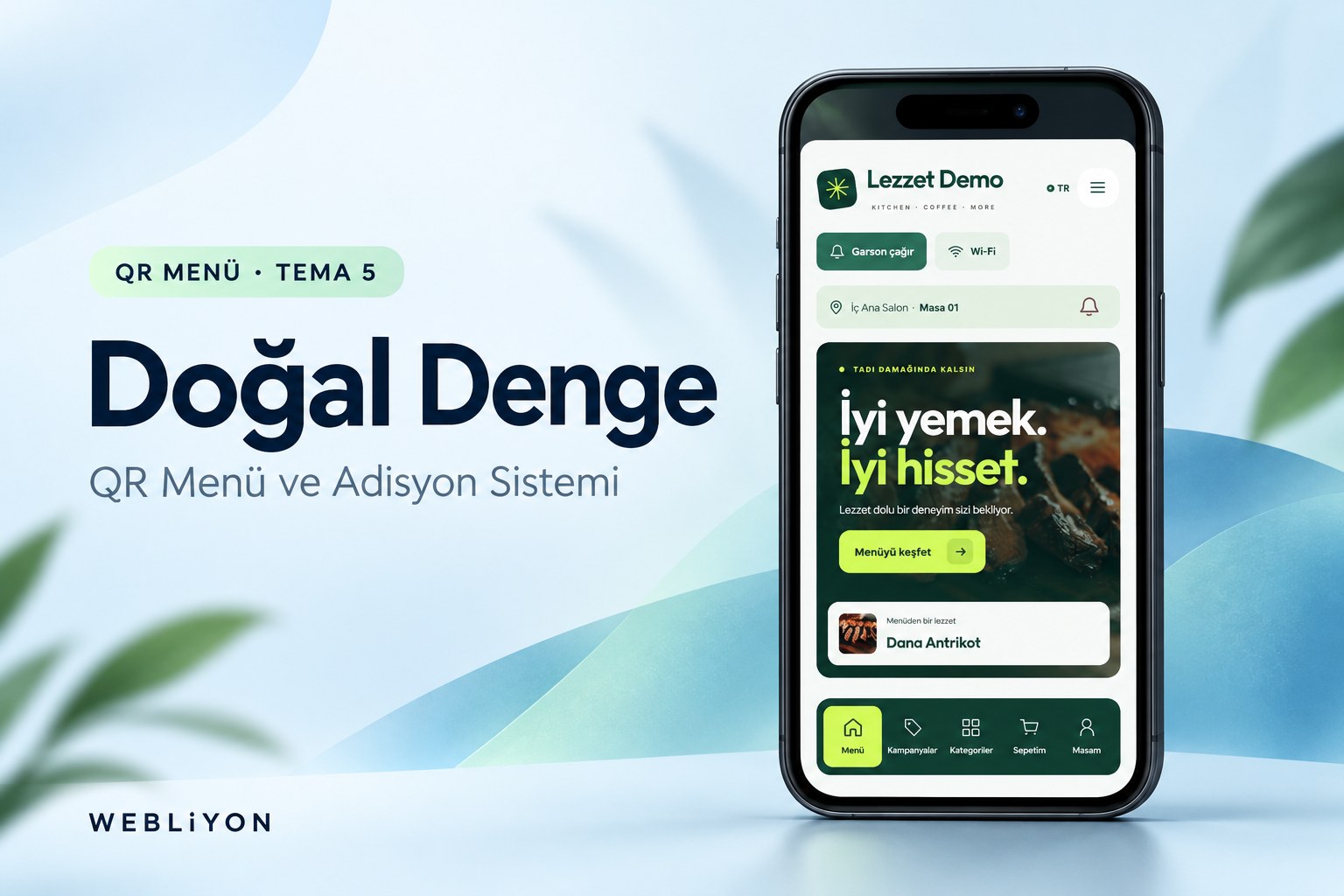 QR Menü ve Adisyon Sistemi V5 – Doğal Denge