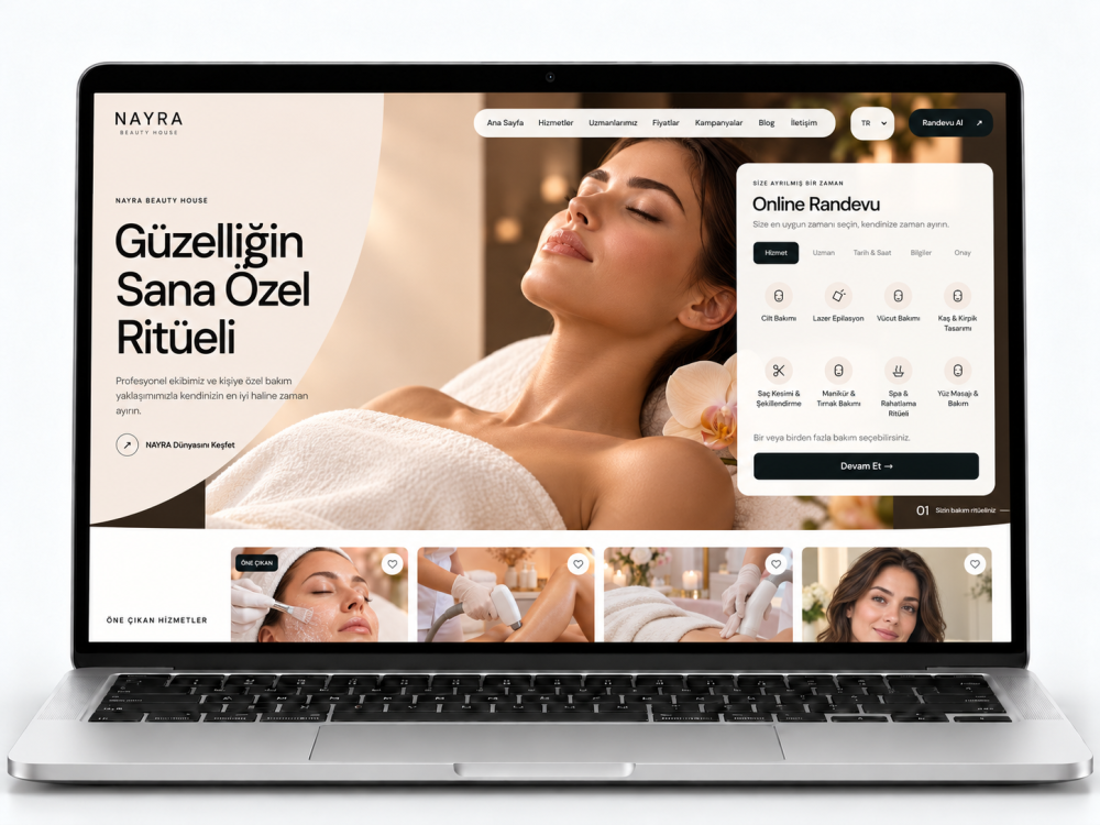Güzellik, Spa ve Online Randevu Yazılımı V2 – NAYRA