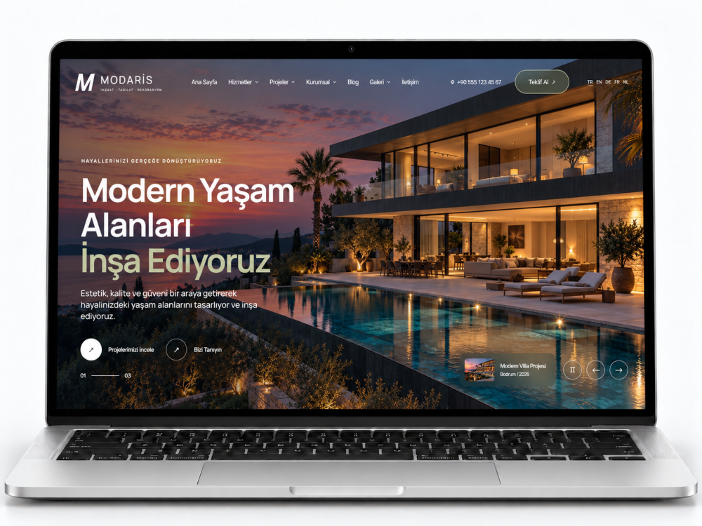 İnşaat, Tadilat ve Dekorasyon Yazılımı – MODARİS