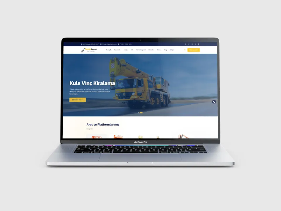 Vinç Kiralama Web Scripti – SEO Uyumlu ve Hazır Yazılım