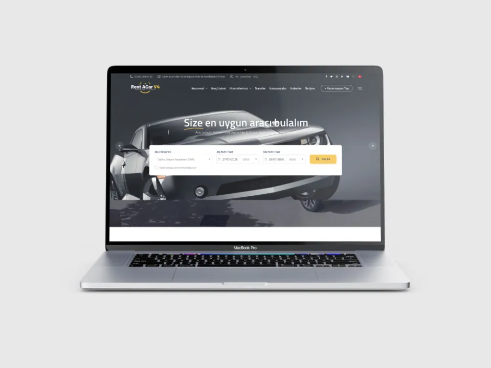 Rent A Car V4 Dönemsel Fiyatlandırma - Sanal Pos - Dil Sistemli